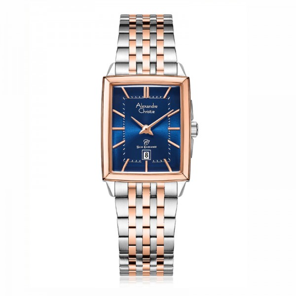 Alexandre Christie AC 8708 Silver Rosegold Blue Lady Slim Elegance LDBTRBU